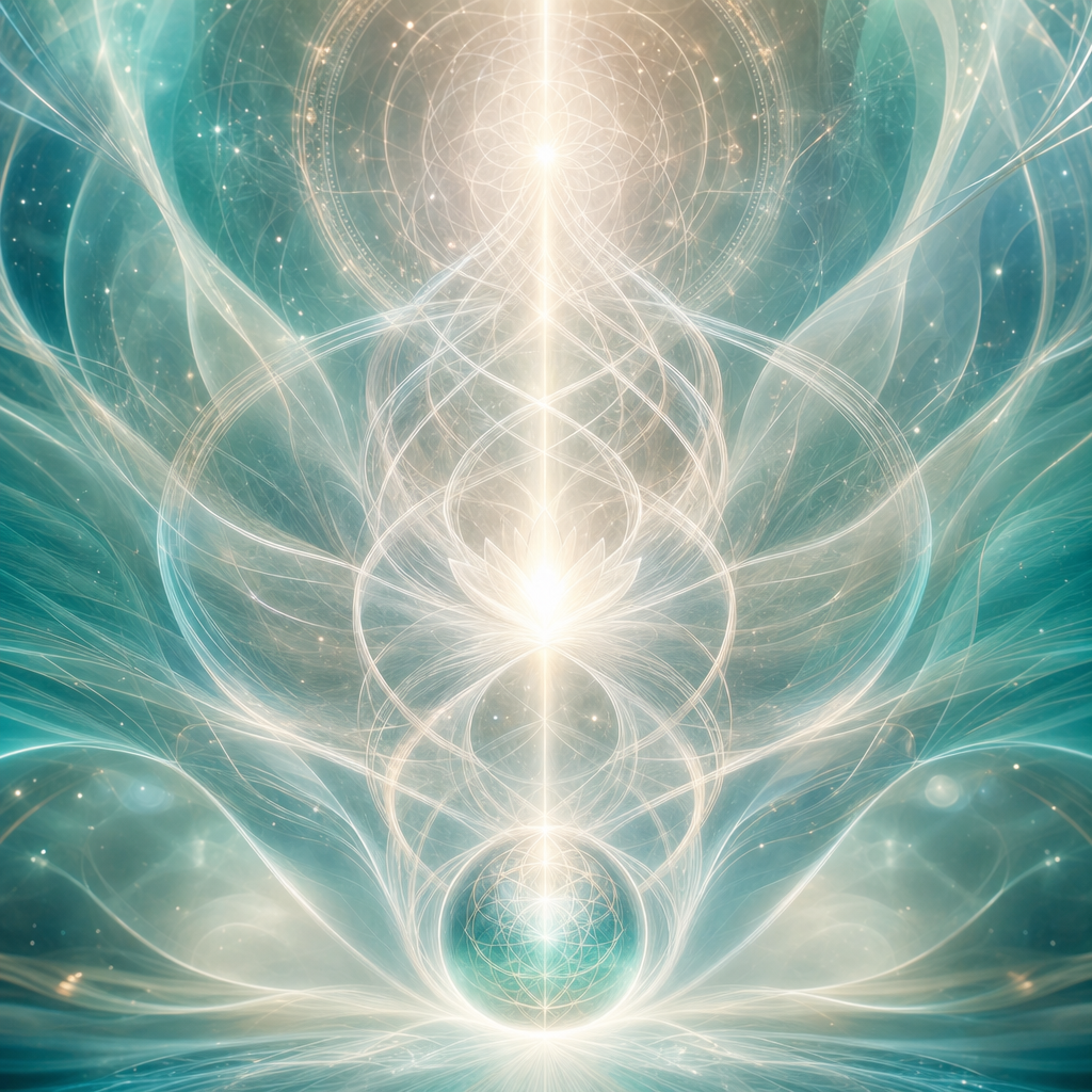 Abstract luminous energy threads